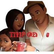 friends enjoying drinks together sticker