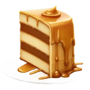 Caramel cake slice sticker