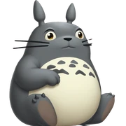 totoro with sakura sticker