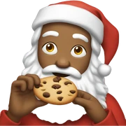 Santa eating cookies sticker
