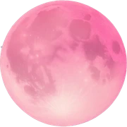 Pink moon sticker