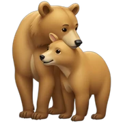 bear kissing doe iphone sticker