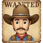 Wanted Cowboy Poster sticker