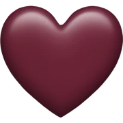 Burgundy heart sticker