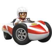 Speed Racer smiling sticker