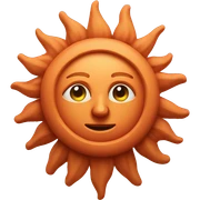 Terracotta sun sticker
