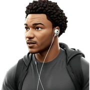urban style with earphones sticker