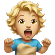 Screaming toddler sticker