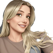 smiling girl with blonde hair sticker
