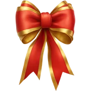 Christmas bow sticker