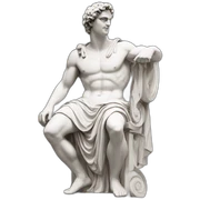 Greek god statue sticker