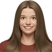 smiling girl with long hair sticker
