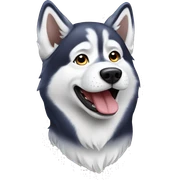 husky dog sticker