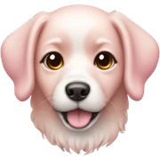 Light pink cute dog sticker
