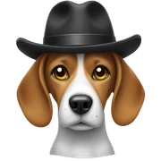 Beagle with a hat  sticker