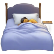 person sleeping in bed sticker
