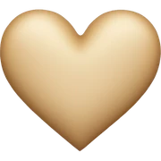 Beige heart  sticker