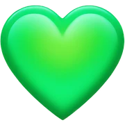 Shiny neon green heart  sticker