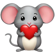 mouse and heart sticker