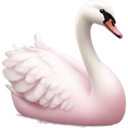 light pink swan sticker