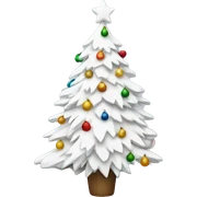 White Christmas tree sticker