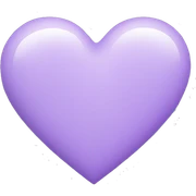 Light purple heart sticker