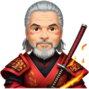 Fire-Wielding Samurai sticker