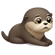 Sad otter sticker