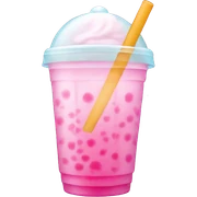 Pink bubble tea sticker