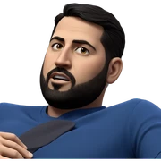stylish man in blue shirt sticker