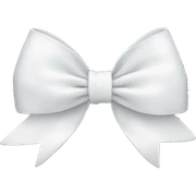 White bow sticker