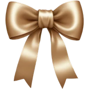 Light brown bow sticker