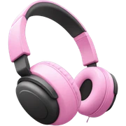 Pink headphones  sticker