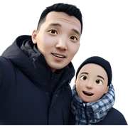 two boys outdoors in winter sticker