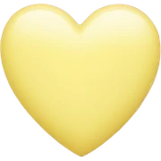 Pastel yellow heart sticker