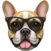 French bulldog with sunglasses sticker