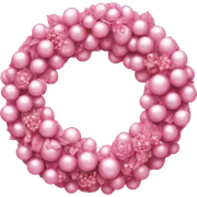 Pink wreath with pearls sticker