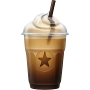Starbuck ice coffee with ice cubes sticker