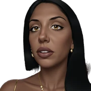 portrait of a girl with jewelry sticker