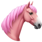 pink horse sticker