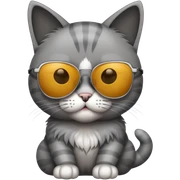 Cat with sunglasses sticker