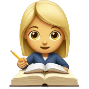 girl studying sticker