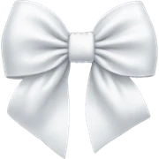 White bow sticker