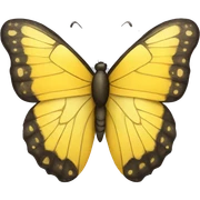 yellow butterfly  sticker