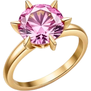 Isolated, 2D rendering, 8k quailty, 8000x8000px, clean, thin, smooth lines, sparkly, hyperrealism The Pink Star — $71.2 million diamond, gold ring sticker