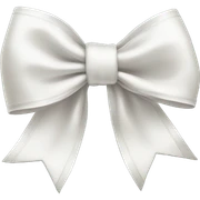 white satin bow sticker