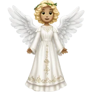 White Victorian Christmas Angel sticker