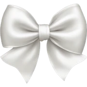 white satin bow sticker