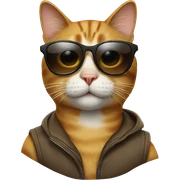 Cat with sunglasses sticker