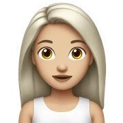 White brunette girl sticker